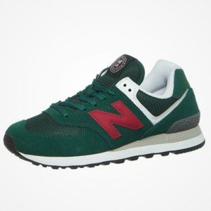 New Balance Woman's 574 (Nightwatch Green / Garnet)